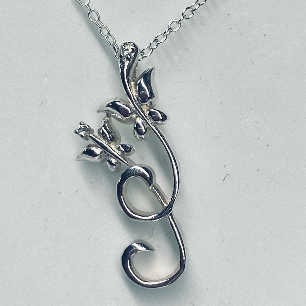 Sterling Silver Butterfly Pendant Necklace
